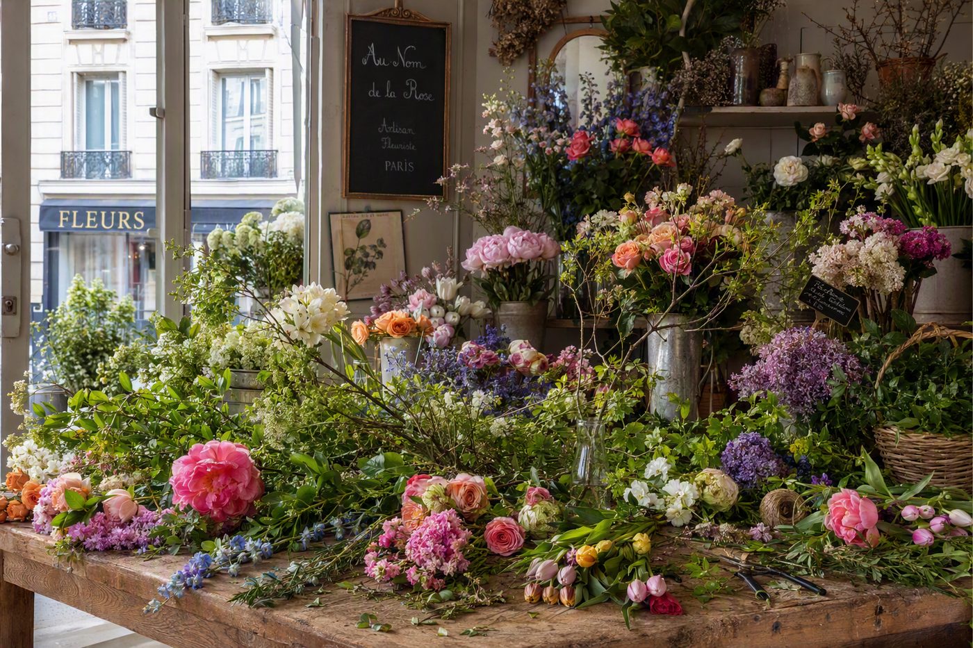 An abundant, slightly chaotic arrangement taking shape