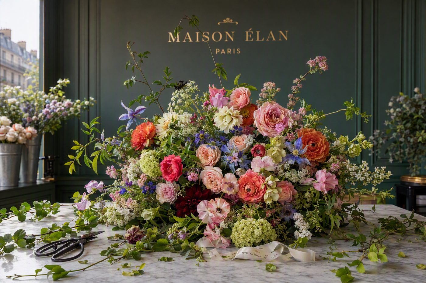 The finished Maison Élan bouquet